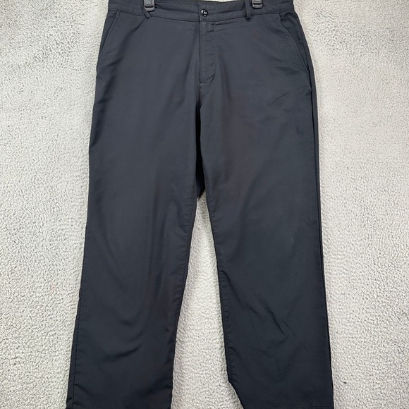 Under Armour Mens Golf Chino Pants 36X30 Black Performance Tech Stretch Straight